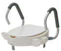 Raised Toilet Seat with Flip Back Arms