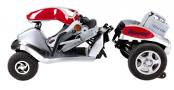 Rover 4 Scooter Apart & Folded